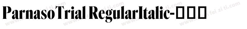 ParnasoTrial RegularItalic字体转换